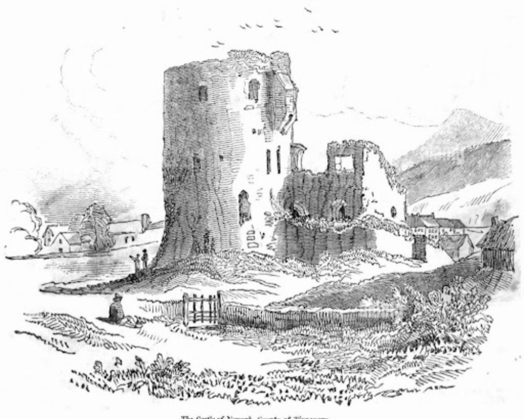 The castle of Nenagh, an 1833 engraving